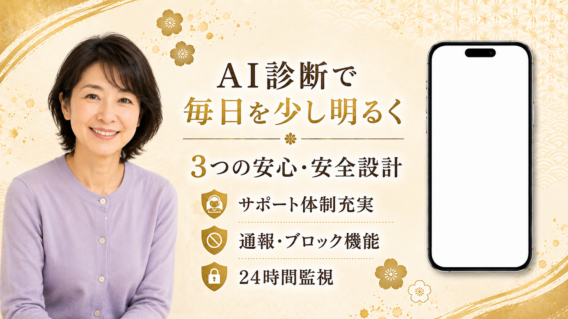 毎日すこやか診断所のサポート紹介画像